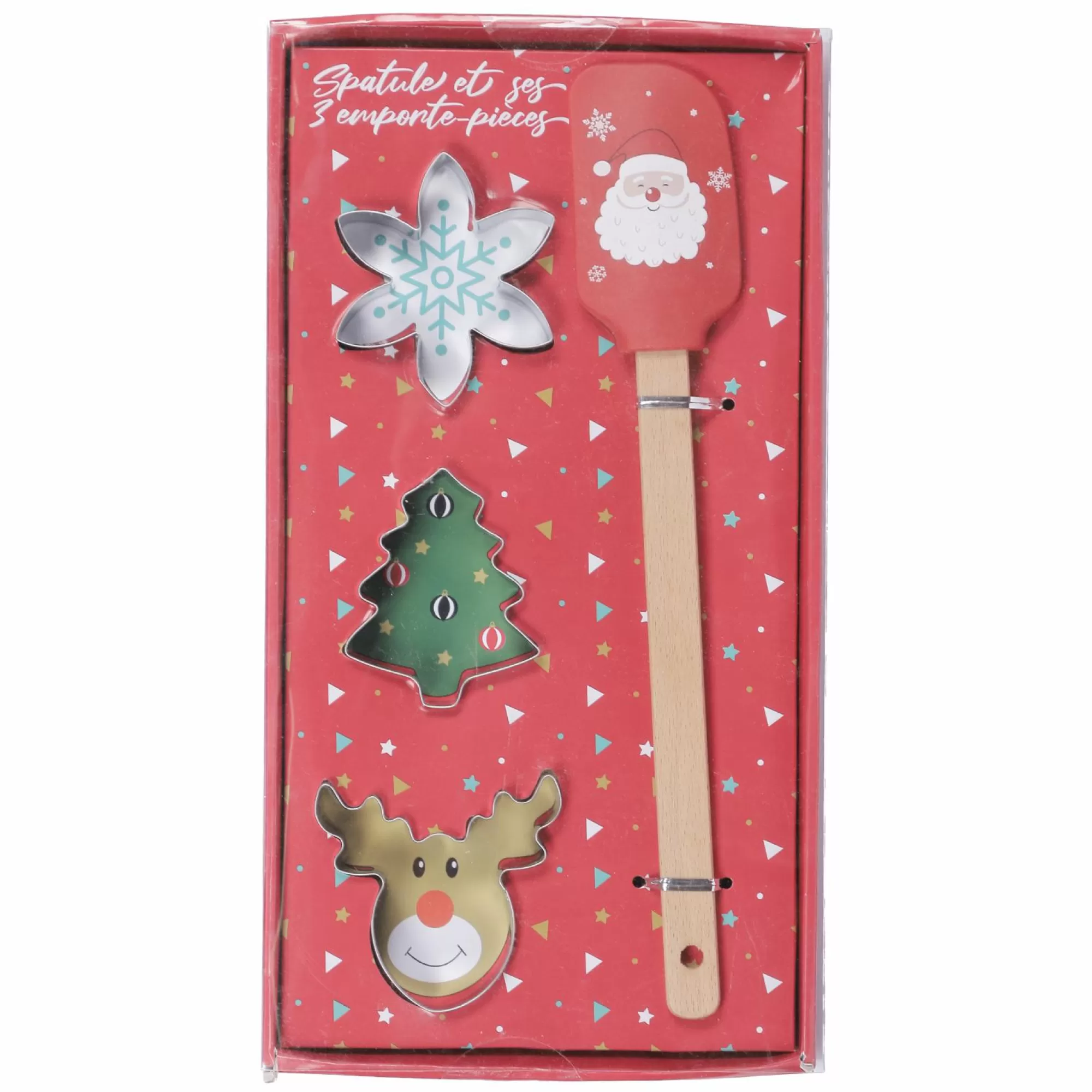 Stokomani Cuisson Et Ustensiles<Spatule + 3 emporte-pièces de Noël