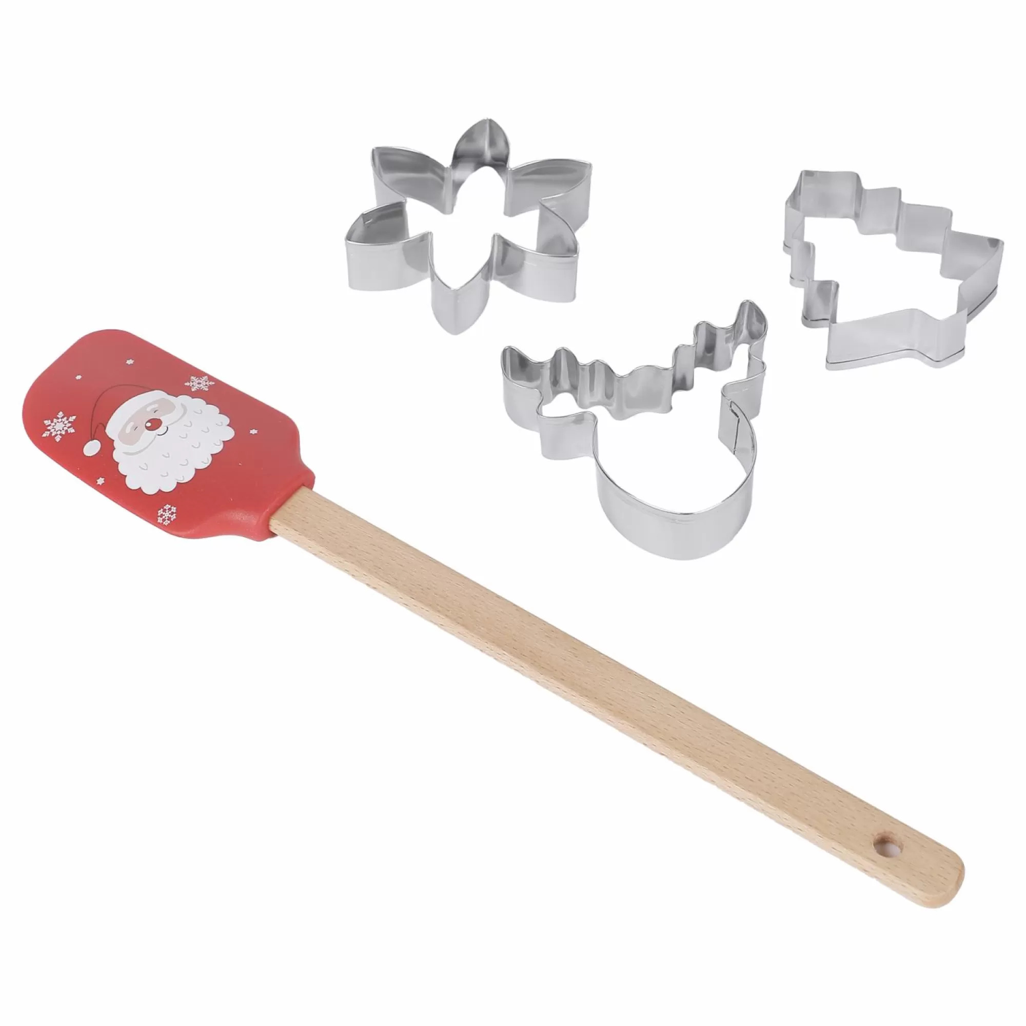 Stokomani Cuisson Et Ustensiles<Spatule + 3 emporte-pièces de Noël