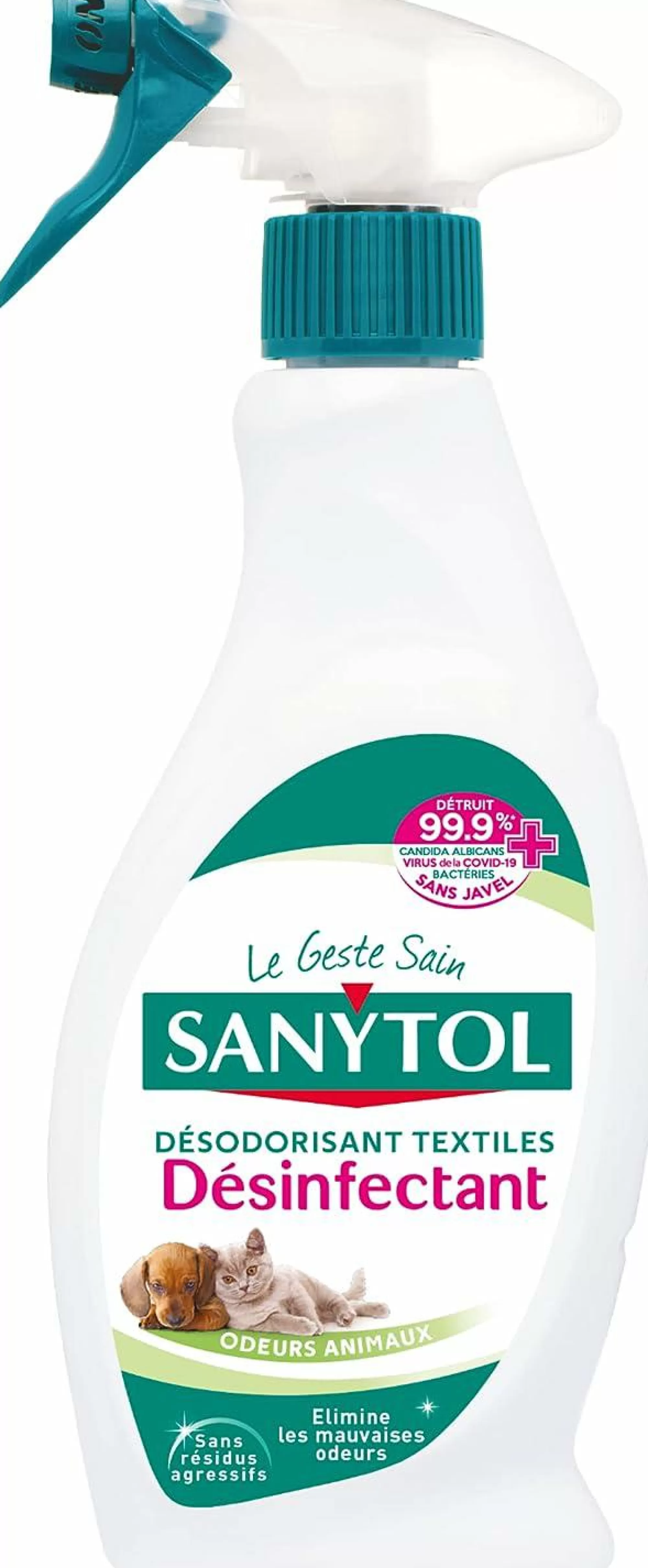 SANYTOL Produits Ménagers<Spray désodorisant textiles odeurs animaux