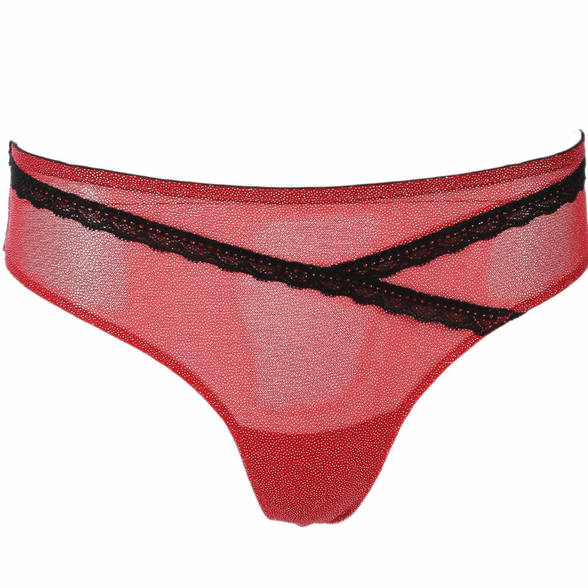 LA CITY Lingerie Et Vêtements De Nuit<STRING LUREX Rouge