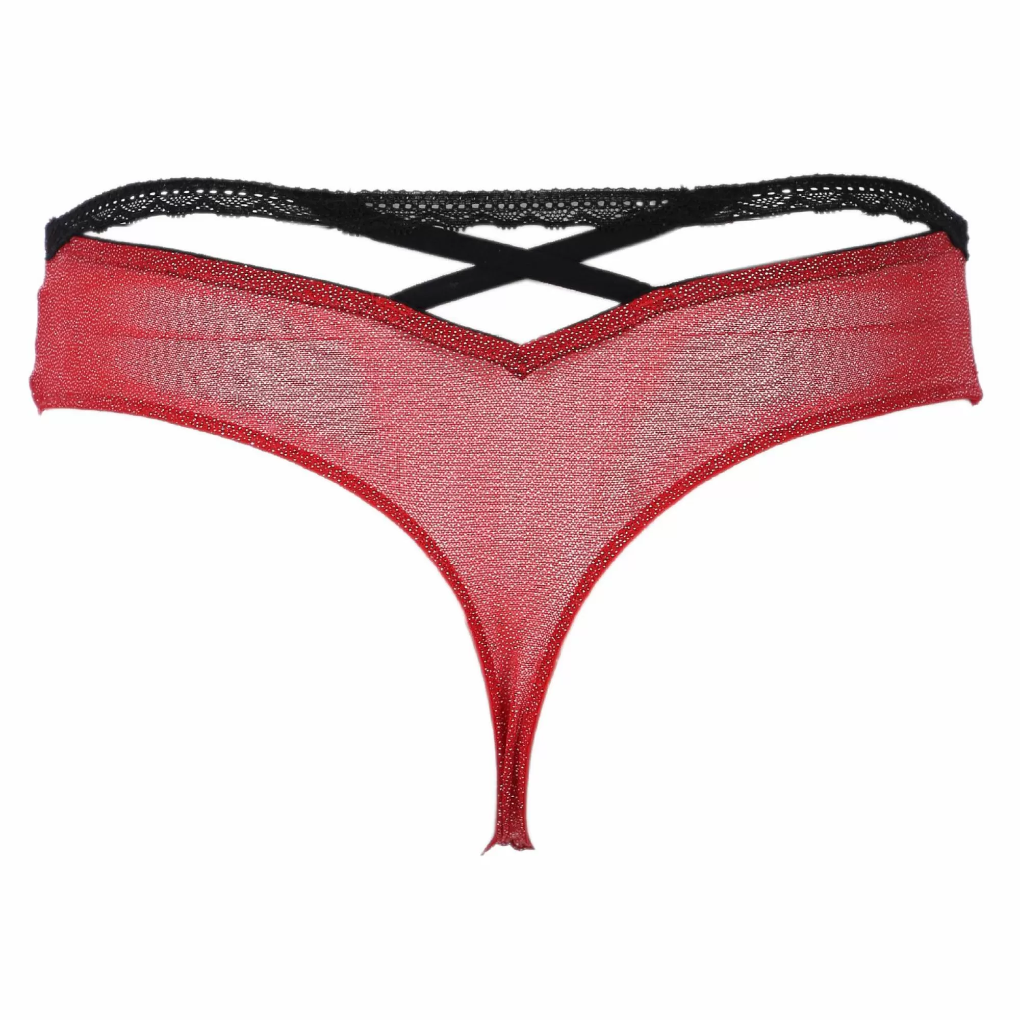 LA CITY Lingerie Et Vêtements De Nuit<STRING LUREX Rouge