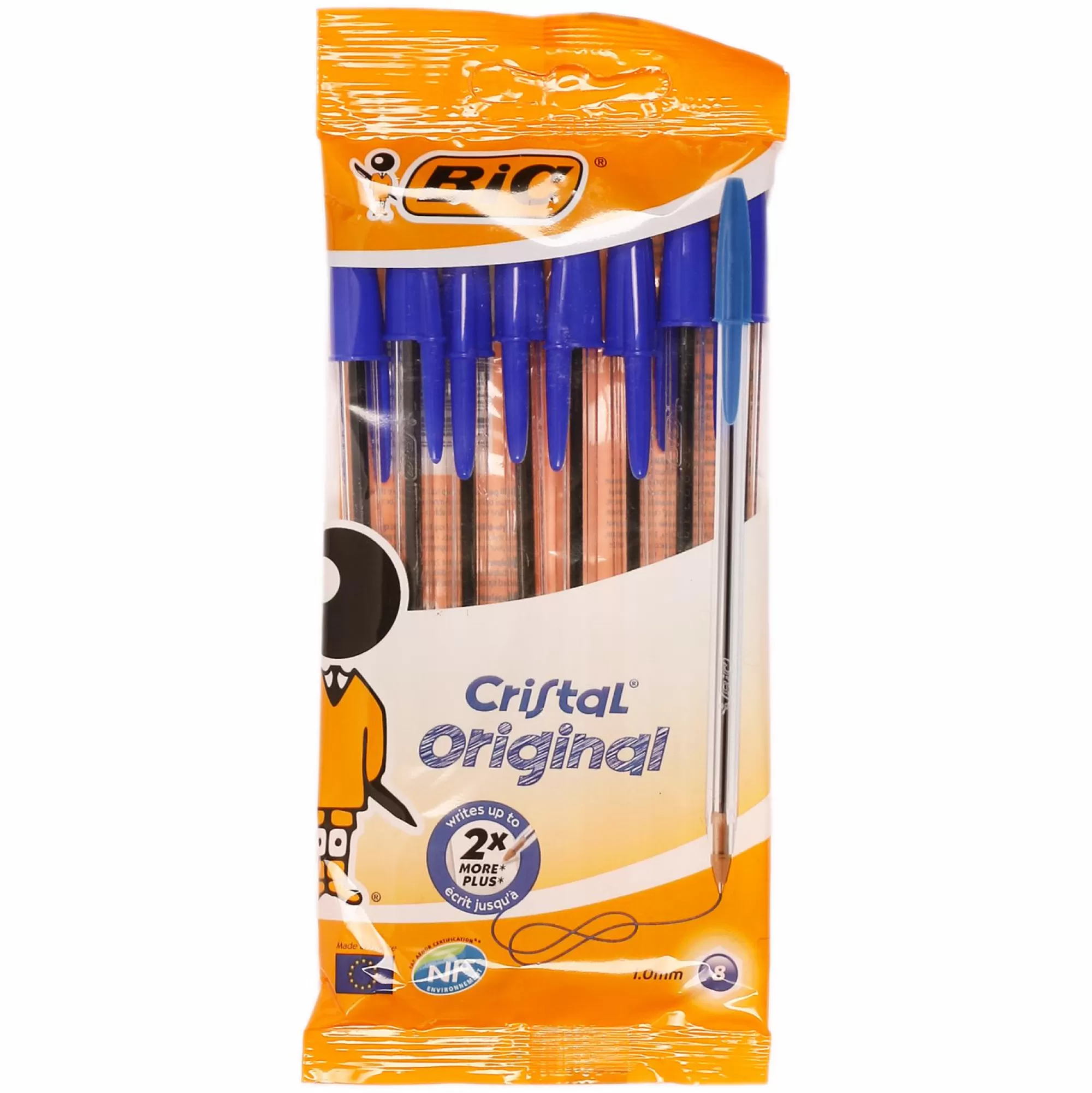 BIC Papeterie Et Bureau<8 stylos bille bleu