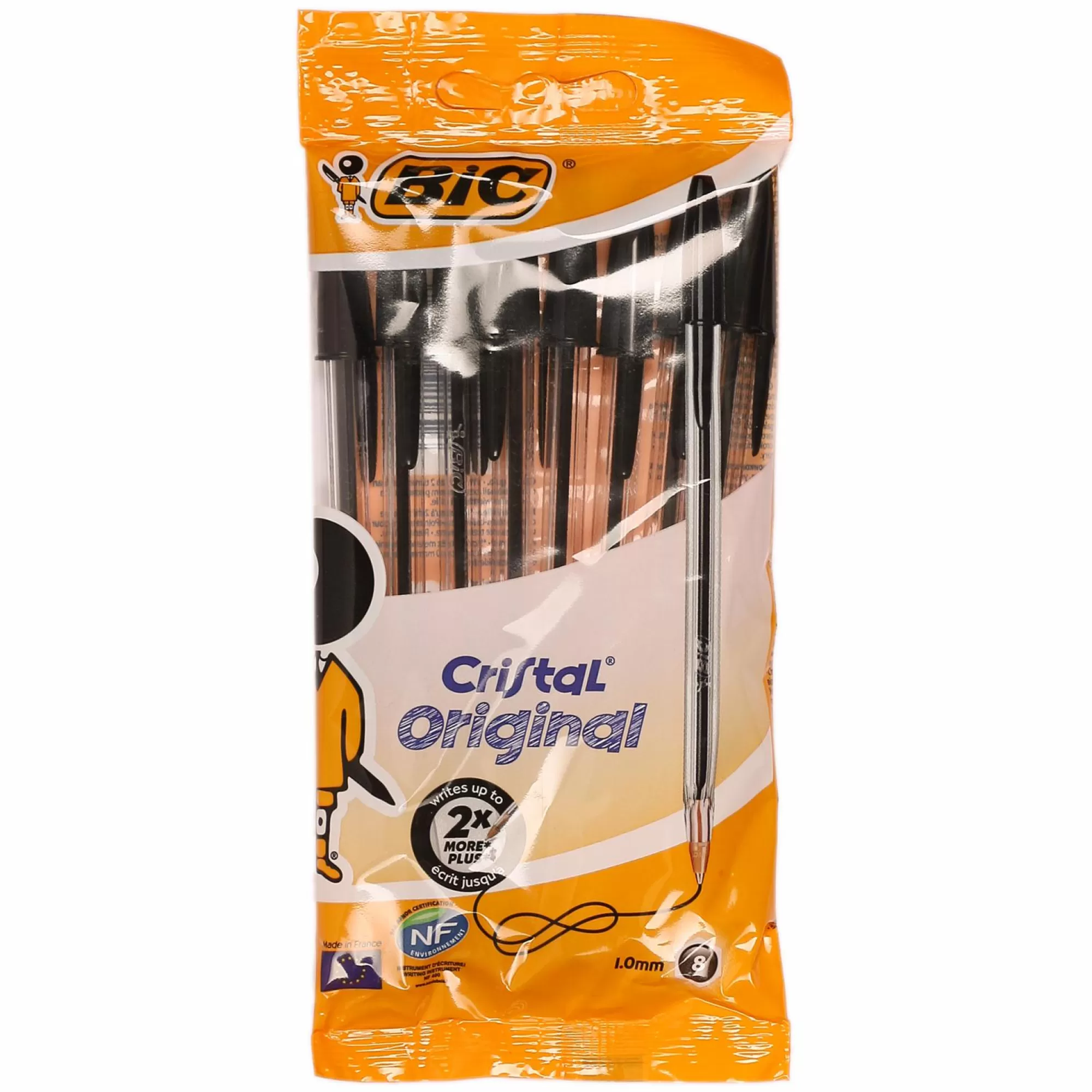 BIC Papeterie Et Bureau<8 stylos bille noir