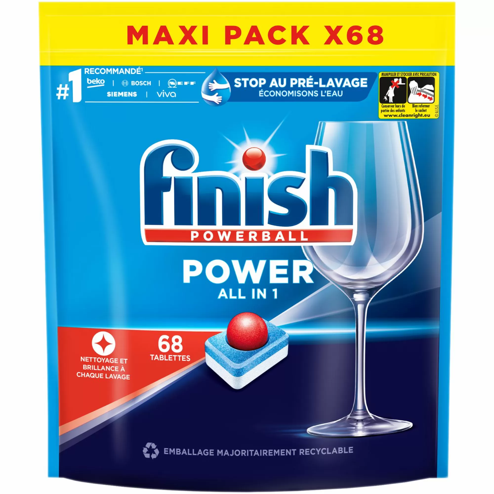 FINISH Produits Ménagers<68 tablettes lave vaisselle tout en 1