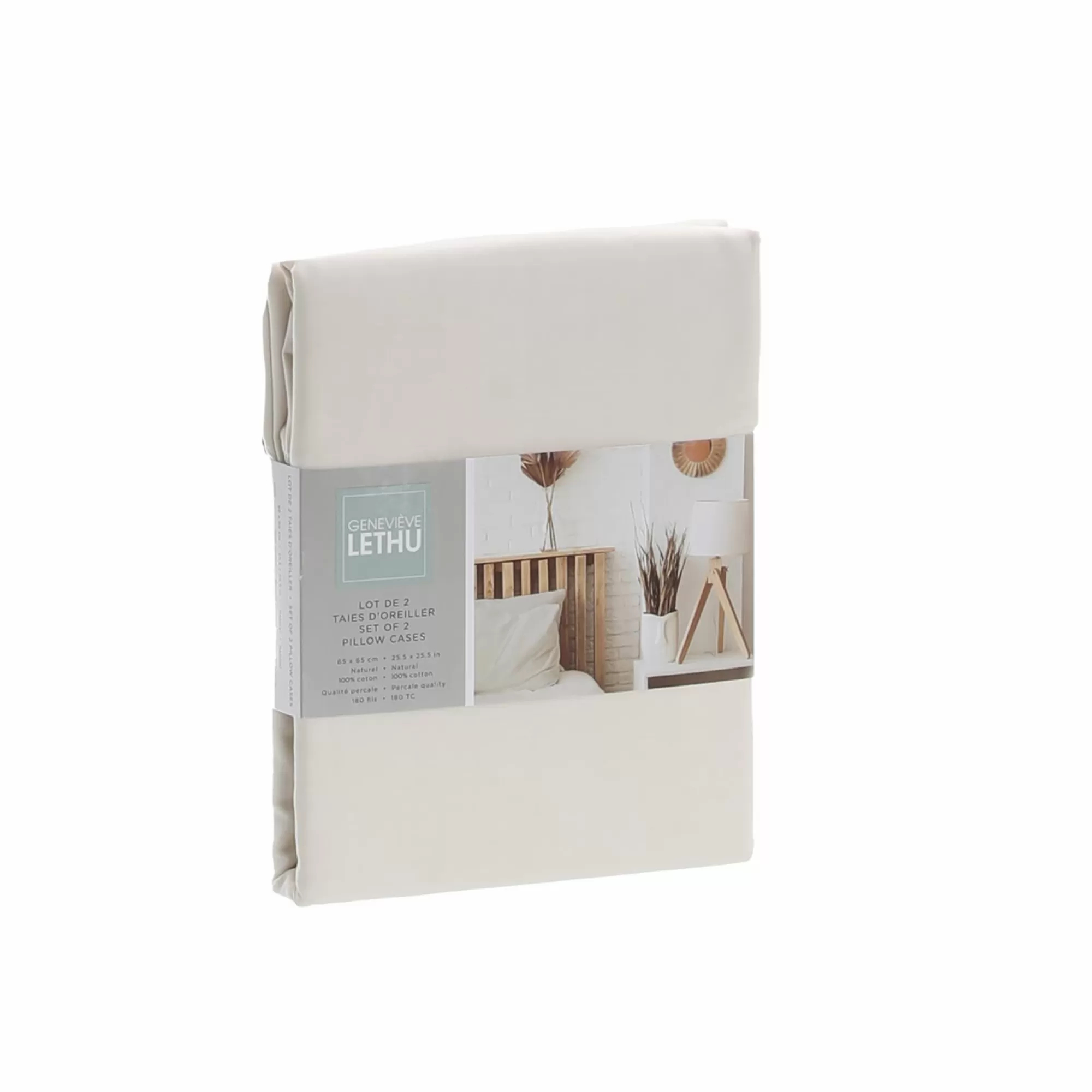 Stokomani Linge De Chambre<Taie d'oreiller 65x65cm beige