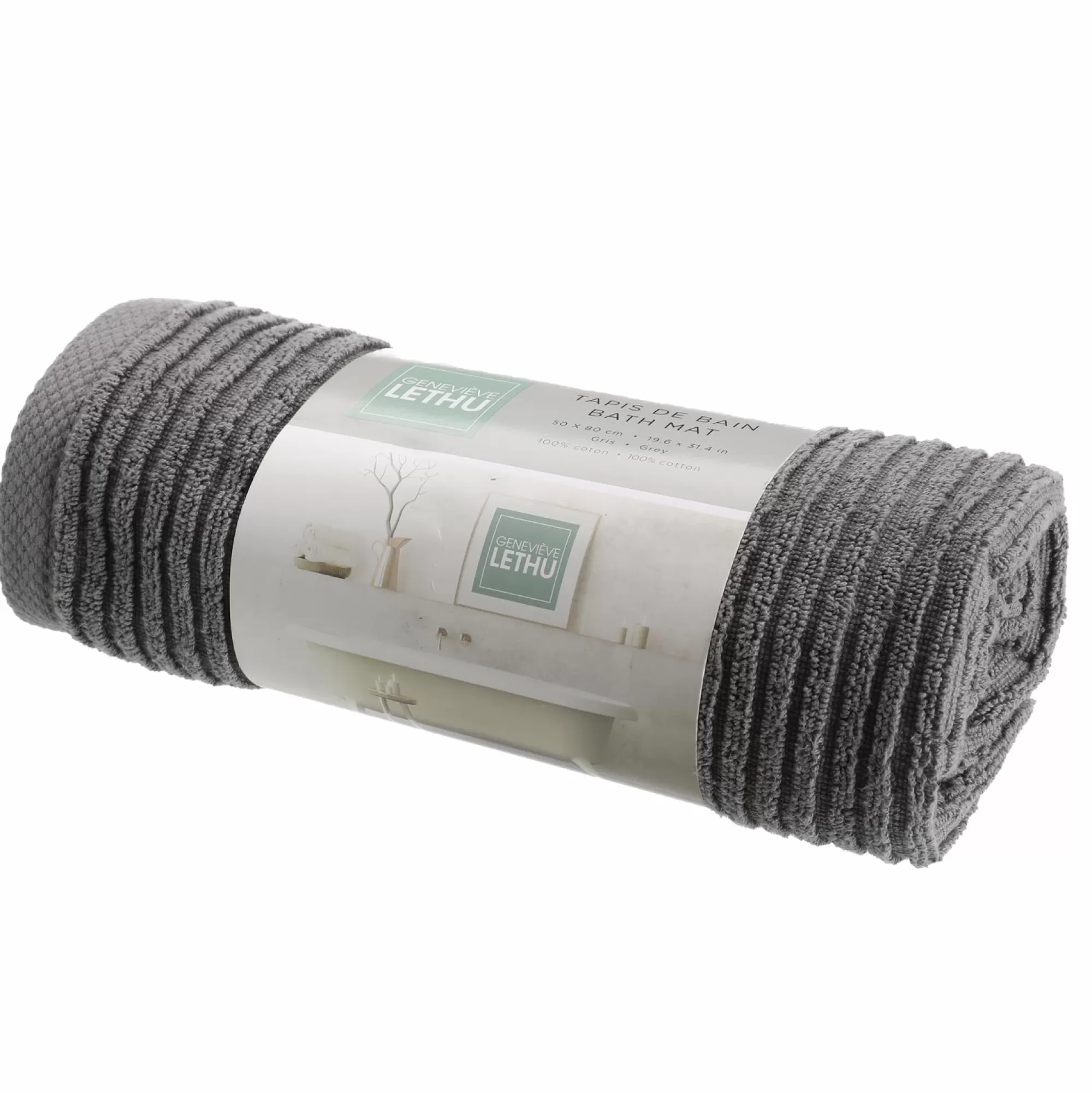 Stokomani Linge De Bain | Salle De Bain Et Wc<Tapis de bain gris 50x80cm