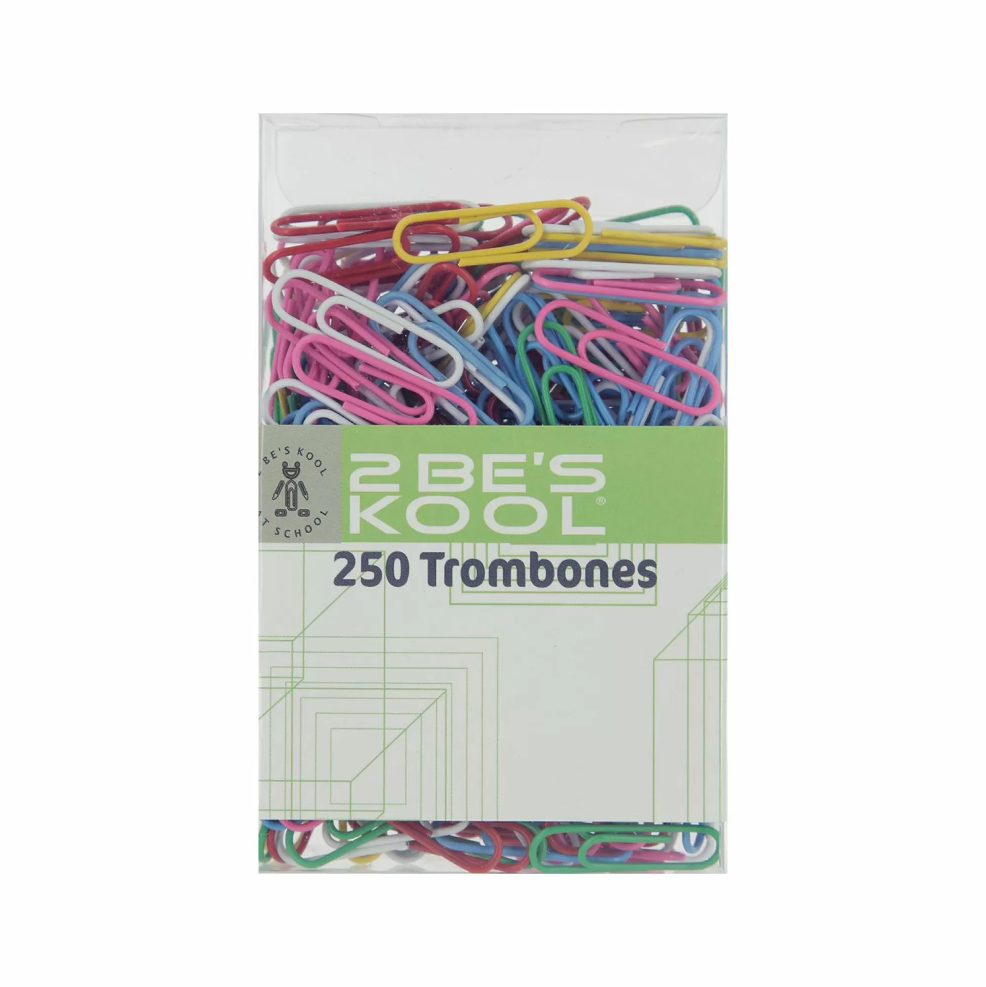 2 BE S KOOL Papeterie Et Bureau<250 trombones de couleur