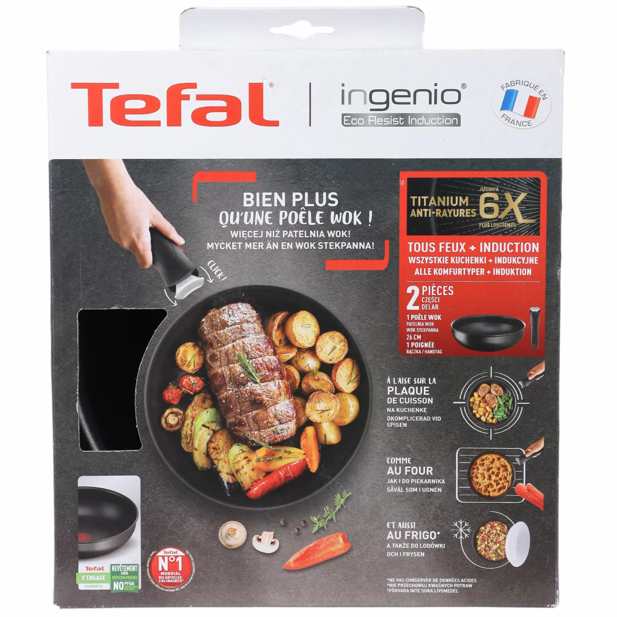 TEFAL Cuisson Et Ustensiles<Wok induction 26 cm + poignée Ingenio